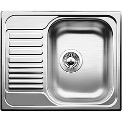 Evier à encastrer 45cm inox - 516524 - Tipo 45 S Mini - BLANCO Evier à encastrer - Inox - Dimensions 330 x 420 x 160 mm - Bonde à panier manuelle