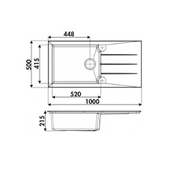 Luisina Evier Résine SLAM - Noir