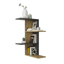 MES Etagère d'Angle Chêne Anthracite