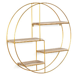 Idmarket MARKET Étagère Murale Ronde 4 Niveaux