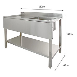 Acheter Monstershop Évier Commercial Inox 1 Cuve