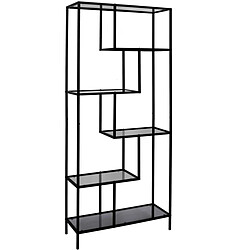 The home deco factory étagère métal et verre fumé - Noir