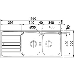 Franke SKX621 - Évier inox 80 cm