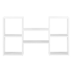 Étagère murale design Helloshop26 à 5 compartiments - Blanc mat