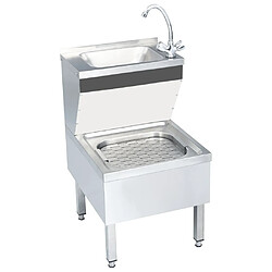 vidaXL Lavabo Inox avec Robinet