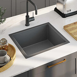 vidaXL Évier Cuisine Noir