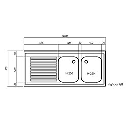 Combisteel Plonge Double Évier Inox 700