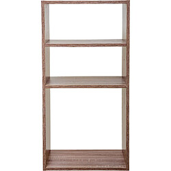Atmosphera Etagère rectangulaire 2 + 1 cases Mix - H. 67,5 cm - Beige