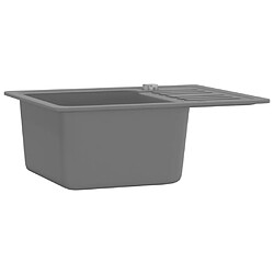 Avis vidaXL Bac unique Granit Gris