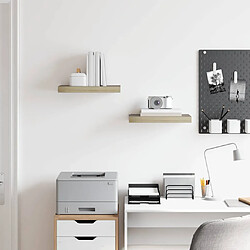 Avis vidaXL Étagères murales flottantes 2 pcs - Chêne