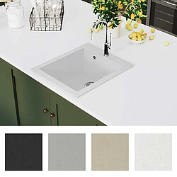 Avis Vidaxl Évier de Cuisine en Granit - Blanc Crème