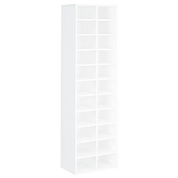 vidaXL Armoire à chaussures Bois d'ingénierie blanc
