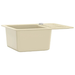 Avis VidaXL Évier Cuisine Granit Beige