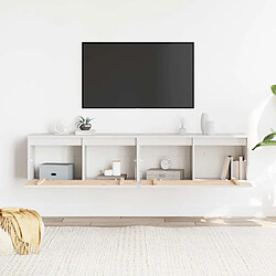 Acheter vidaXL Armoires murales pin blanc 80 cm