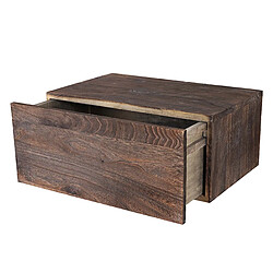 Mendler Étagère murale bois - Brun foncé