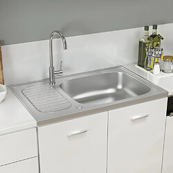 Evier de cuisine VidaXL - Inox