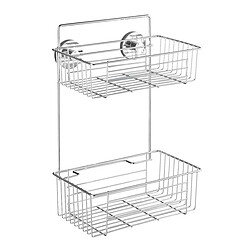 Wenko Étagère murale 2 étages - Chromé