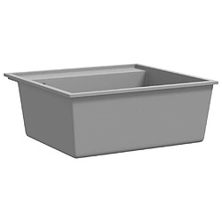 Avis vidaXL Évier 1 Bac Granit Gris