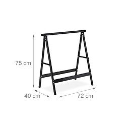 Helloshop26 Tréteaux en acier - Lot de 2 pas cher