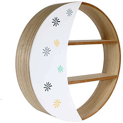 The Home Deco Factory Étagère Ronde Demi-Lune - Bois