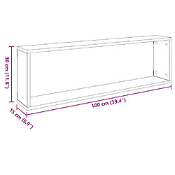 vidaXL Étagères cube murales 2 pcs pas cher