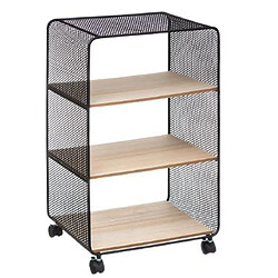 Pegane étagère cube métal et bois - Noir