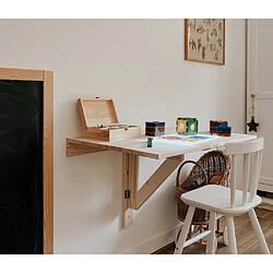 Astigarraga Étagère murale pliante - Bois clair