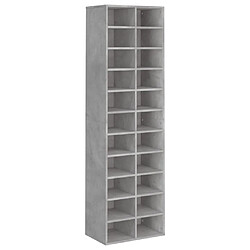 VidaXL Armoire à chaussures - Gris béton
