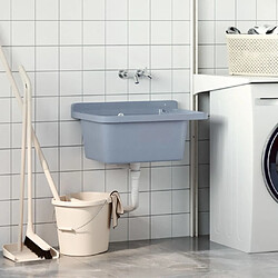 Avis vidaXL Lavabo Montage Mural Gris Résine