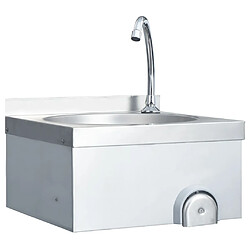 Avis vidaXL Lavabo Inox avec robinet et distributeur