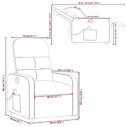 vidaXL Fauteuil de massage - Gris foncé tissu pas cher