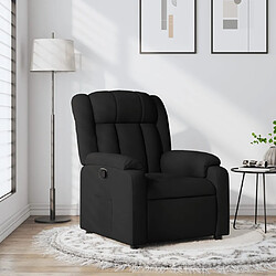 Fauteuil inclinable Noir Tissu - vidaXL