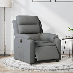 VidaXL Fauteuil Inclinable, Chaise De Relaxation Avec Dossier, Siège Avec Repose-Pied, Fauteuil TV De Salon, Moderne, Gris Similicuir