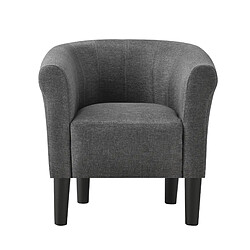 En.casa Fauteuil Jelgava - Gris foncé