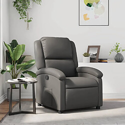 VIDAXL Fauteuil inclinable - Gris similicuir