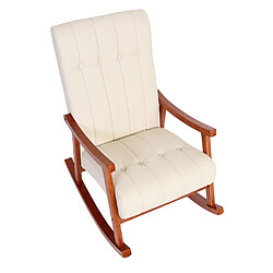 Mendler Fauteuil rocking chair - Crème pas cher