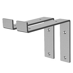ML-Design Lot de 2 Équerres d'Étagère Gris Équerres en métal - Style industriel - Dimensions 20x4x14.5 cm - Pré-percées pour montage facile