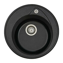 Stradour Evier RONDA Encastré Noir Pailleté