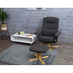 Mendler Fauteuil de relaxation pivotant - Gris foncé