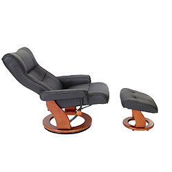 Mendler Fauteuil relax Montreal - Noir pas cher
