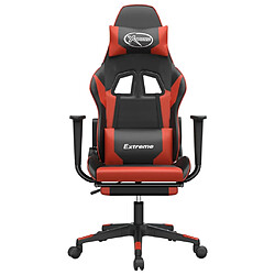 Avis vidaXL Chaise de jeu avec repose-pied - Noir/Rouge