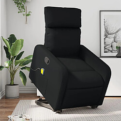 vidaXL Fauteuil inclinable de massage Noir Similicuir