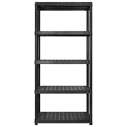 Avis vidaXL Étagère de Rangement 5 Niveaux Noir 183 cm