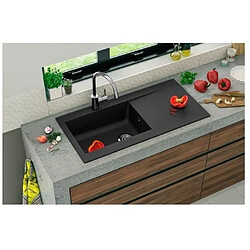 Stradour Évier 1 Cuve + Égouttoir Noir