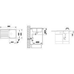 Avis Evier à encastrer 86cm inox - 520141 - Tipo 45 S - BLANCO