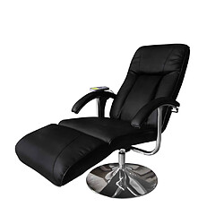 vidaXL Fauteuil de massage Noir Similicuir