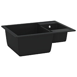 Avis Évier de cuisine vidaXL - Noir Granit