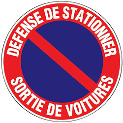 Outibat Panneaux ronds Défense de stationner sortie véhicule