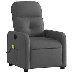 Avis vidaXL Fauteuil de massage - Gris foncé tissu