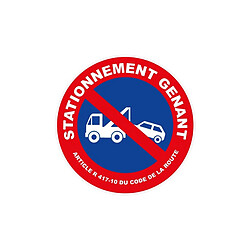 Novap Disque plastique Ø30cm Stationnement gênant Disque signalétique - Plastique Ø 30 cm - Stationnement gênant - Coloris : Rouge et Noir